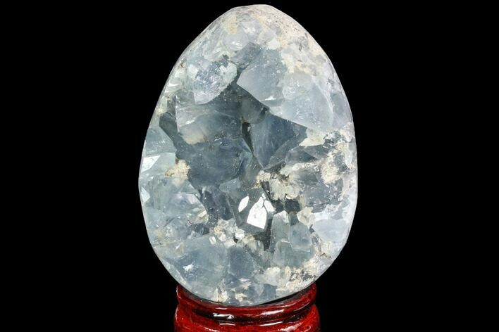 Crystal Filled Celestine (Celestite) Egg Geode - Madagascar #100063